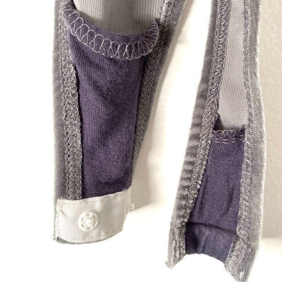 Madison & Berkeley Grey Velvet Bodysuit - Picture 7 of 8